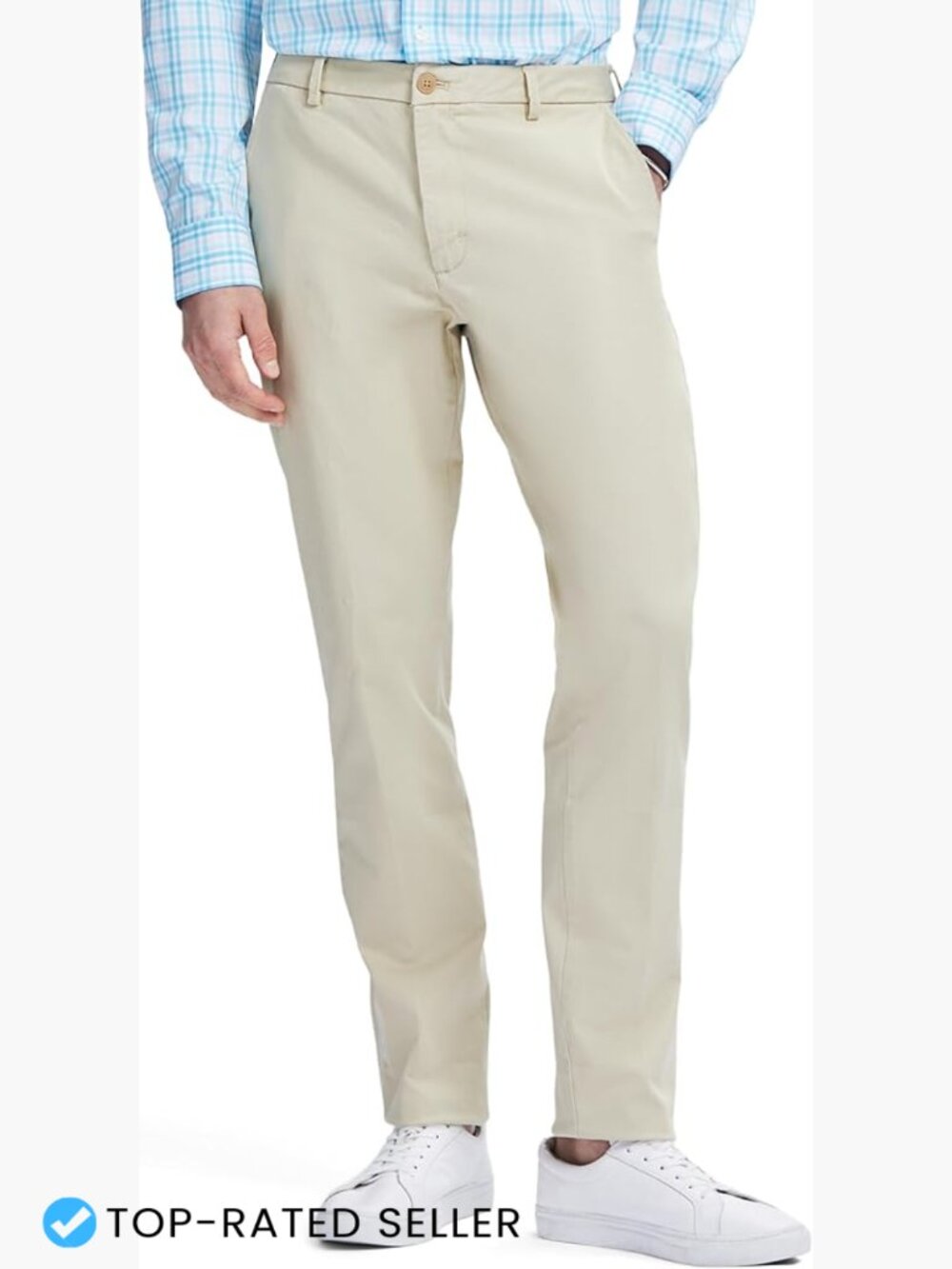 Slim Fit Chino Pants Stretch Comfort Casual Classic Preppy Office Wear